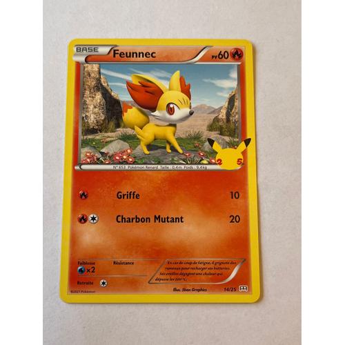 Carte Pokémon Feunnec 14/25 Promo 25 Ans 