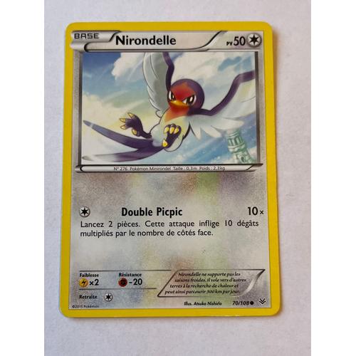Carte Pokémon Nirondelle 70/108
