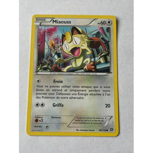 Carte Pokémon Miaouss 88/114
