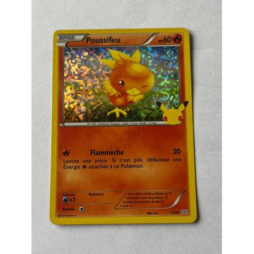 Carte Pokémon Poussifeu 11/25 Holo Promo 25 Ans 