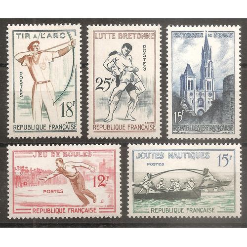1161 À 1164 Et 1165 (1958) Série Des Jeux Traditionnels Et Senlis N** (Cote 10,5e) (9351)