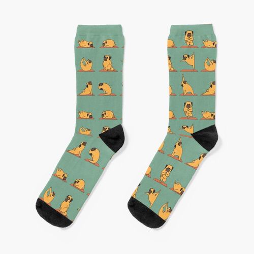 Chaussettes Taille Unique Yoga Carlin Nouveauté Fantaisie Motif Fou Équipage Décontracté Pour Hommes Femmes