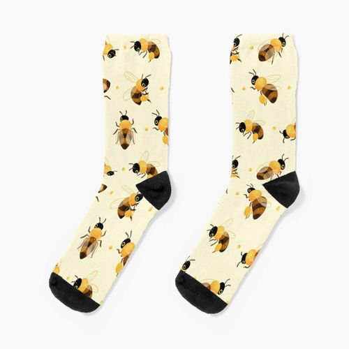 Chaussettes Taille Unique Abeilles Nouveauté Fantaisie Motif Fou Équipage Décontracté Pour Hommes Femmes