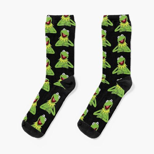 Chaussettes Taille Unique Kermit Le Motif De Grenouille Nouveauté Fantaisie Motif Fou Équipage Décontracté Pour Hommes Femmes