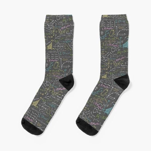 Chaussettes Taille Unique Leçons De Mathématiques Nouveauté Fantaisie Motif Fou Équipage Décontracté Pour Hommes Femmes