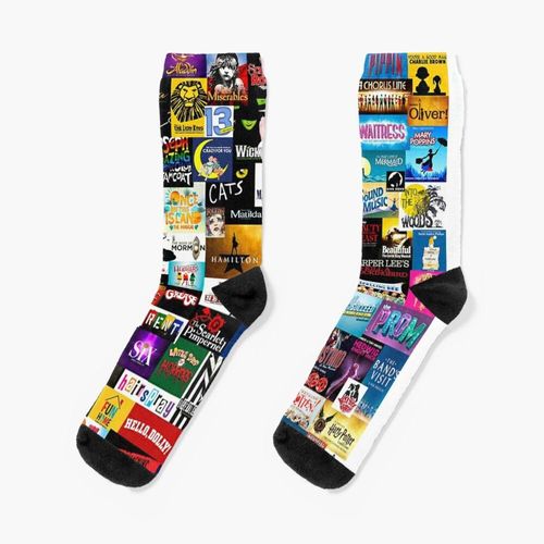 Chaussettes Taille Unique Logo Du Spectacle De Musique Nouveauté Fantaisie Motif Fou Équipage Décontracté Pour Hommes Femmes