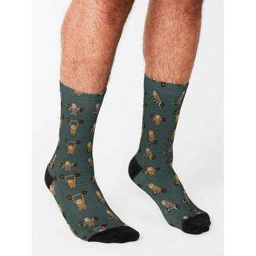 Chaussettes Taille Unique Paresseux De Levage Olympique Nouveauté Fantaisie Motif Fou Équipage Décontracté Pour Hommes Femmes