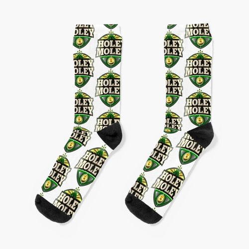 Chaussettes Taille Unique Holey Moley Golf Nouveauté Fantaisie Motif Fou Équipage Décontracté Pour Hommes Femmes