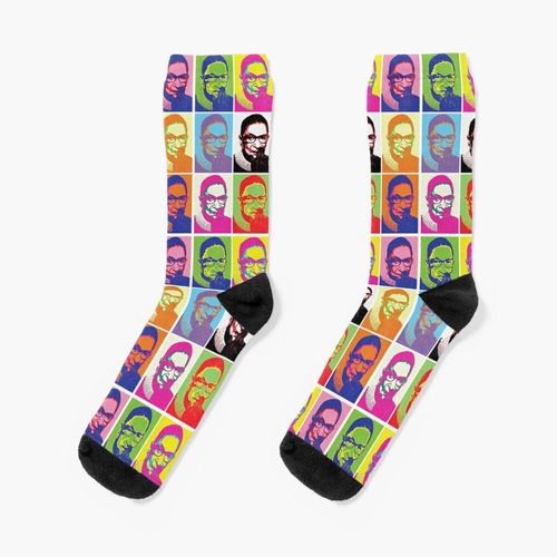 Chaussettes Taille Unique Rbg Notoire - Blast Pop Art Nouveauté Fantaisie Motif Fou Équipage Décontracté Pour Hommes Femmes