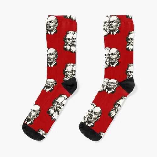 Chaussettes Taille Unique Marx, Engels Et Lenin Nouveauté Fantaisie Motif Fou Équipage Décontracté Pour Hommes Femmes