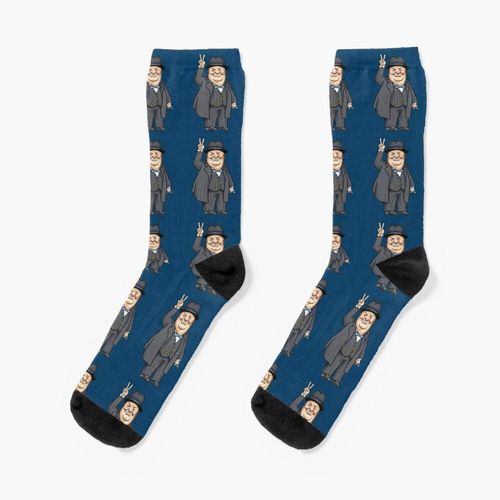 Chaussettes Taille Unique Winston Churchill Nouveauté Fantaisie Motif Fou Équipage Décontracté Pour Hommes Femmes