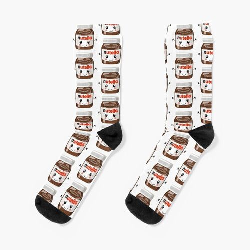 Chaussettes Taille Unique Mignonne De Nutella Nouveauté Fantaisie Motif Fou Équipage Décontracté Pour Hommes Femmes