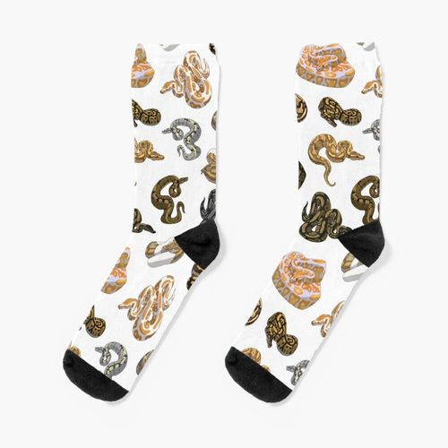 Chaussettes Taille Unique Ball Python Morph Snake Match Nouveauté Fantaisie Motif Fou Équipage Décontracté Pour Hommes Femmes
