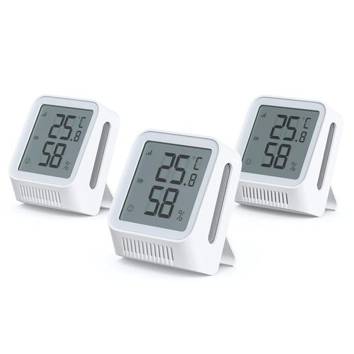 Thermomètre Hygromètre Intérieur Connecté Compatible Alexa, Petit Capteur avec Écran LCD Mesure Température et Humidité, Station SBS50 Requise, STH0A, Lot de 1
