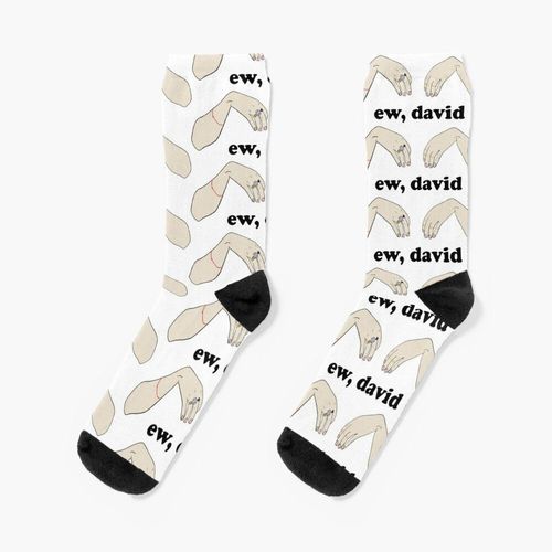 Chaussettes Taille Unique Ew, David - Schitt's Creek Nouveauté Fantaisie Motif Fou Équipage Décontracté Pour Hommes Femmes