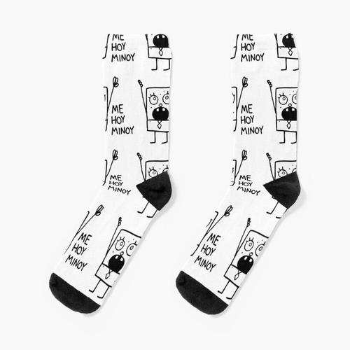 Chaussettes Taille Unique Bob L'éponge Carré Nouveauté Fantaisie Motif Fou Équipage Décontracté Pour Hommes Femmes