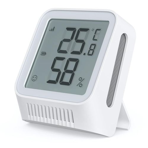 Thermomètre Hygromètre Intérieur Connecté Compatible Alexa, Petit Capteur avec Écran LCD Mesure Température et Humidité, Station SBS50 Requise, STH0A, Lot de 1