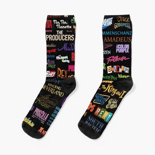 Chaussettes Taille Unique Comédies Musicales De Broadway Nouveauté Fantaisie Motif Fou Équipage Décontracté Pour Hommes Femmes