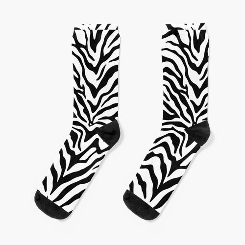 Chaussettes Taille Unique Imprimé Zèbre Nouveauté Fantaisie Motif Fou Équipage Décontracté Pour Hommes Femmes