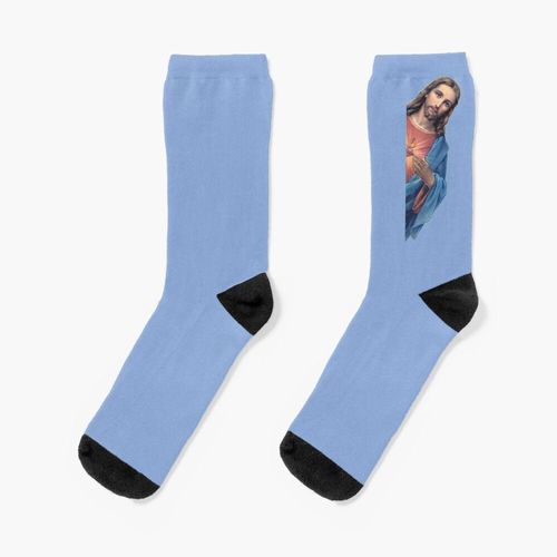 Chaussettes Taille Unique Jésus Te Regarde - Meme Nouveauté Fantaisie Motif Fou Équipage Décontracté Pour Hommes Femmes