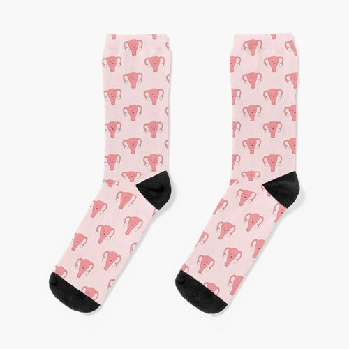 Chaussettes Taille Unique Série Uterus - Jour De L'utérus Heureux Nouveauté Fantaisie Motif Fou Équipage Décontracté Pour Hommes Femmes