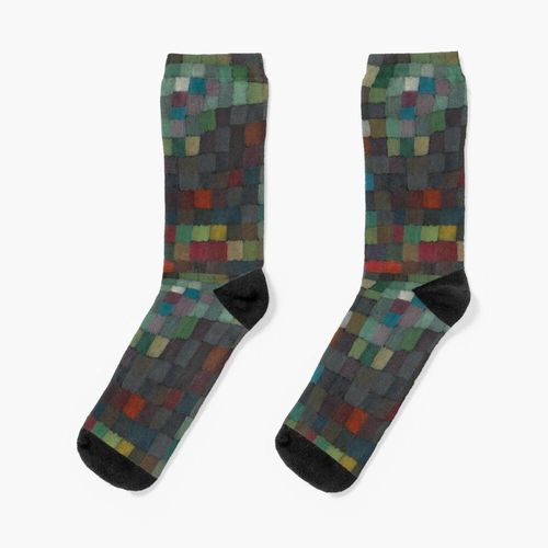Chaussettes Taille Unique Détail Paul Klee Nouveauté Fantaisie Motif Fou Équipage Décontracté Pour Hommes Femmes