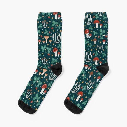 Chaussettes Taille Unique Forêt Magique Nouveauté Fantaisie Motif Fou Équipage Décontracté Pour Hommes Femmes