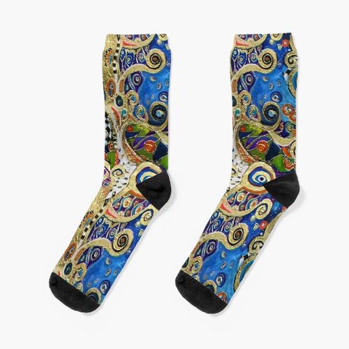 Chaussettes Taille Unique Les Saisons Changeantes De Klimt Nouveauté Fantaisie Motif Fou Équipage Décontracté Pour Hommes Femmes