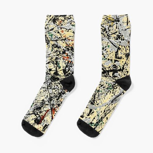 Chaussettes Taille Unique Numéro 32-Jackson Pollock Nouveauté Fantaisie Motif Fou Équipage Décontracté Pour Hommes Femmes
