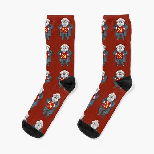 Chaussettes Taille Unique Karl Marx Nouveauté Fantaisie Motif Fou Équipage Décontracté Pour Hommes Femmes