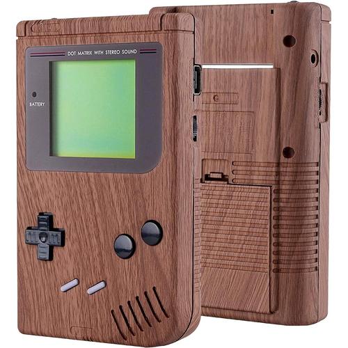 Kit De Coque De Remplacement Avec Lentille D'écran Et Kit De Boutons Pour Gameboy Classic 1989 Gb Dmg-01-Console De Jeu Portable Non Incluse-Grain De Bois