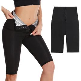 Pantalon de Sudation Femme Legging,Minceur Transpiration Sauna  Pants,Elastiques Compression,Taille Haute Legging,pour Sport,Yoga,M