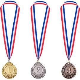 Trois Rubans De Récompense Or Argent Et Bronze