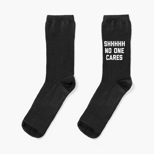 Chaussettes Taille Unique Personne Ne Se Soucie De La Cite Drôle Nouveauté Fantaisie Motif Fou Équipage Décontracté Pour Hommes Femmes