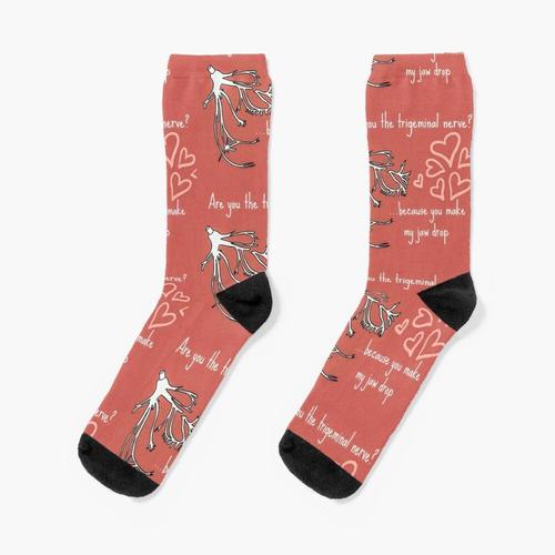 Chaussettes Taille Unique Jeu De Mots Du Nerf Trijumeau Nouveauté Fantaisie Motif Fou Équipage Décontracté Pour Hommes Femmes