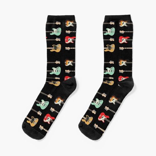 Chaussettes Taille Unique Pack De Guitare Basse De Style P Et J String Nouveauté Fantaisie Motif Fou Équipage Décontracté Pour Hommes Femmes