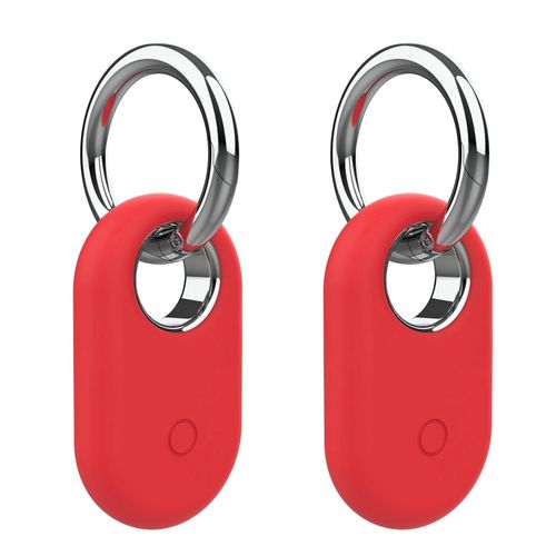 Pour Samsung Galaxy Smarttag 2 Localisateur Tracker Étui Porte-Clés Anti-Rayures Housse De Protection Pour Support De Traqueur D'Étiquette Intelligente.Red-2Pcs.