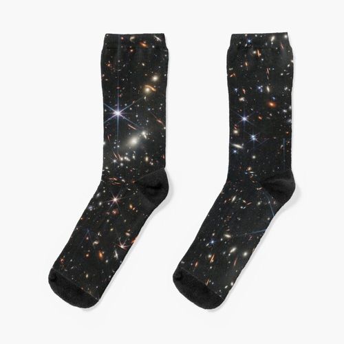 Chaussettes Taille Unique Télescope Spatial James Webb De La Nasa Première Image De Champ Profond: Cluster Smacs 0723. Nouveauté Fantaisie Motif Fou Équipage Décontracté Pour Hommes Femmes