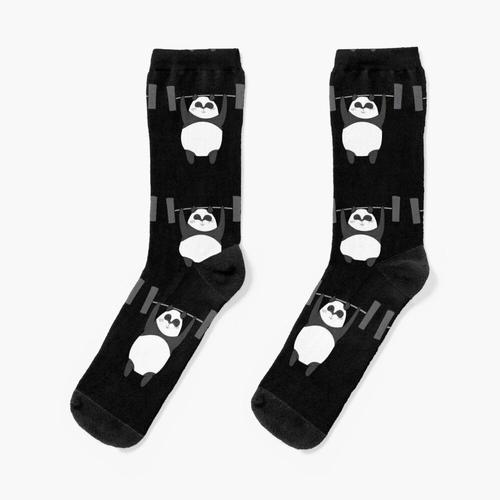 Chaussettes Taille Unique Haltérophilie - Panda Bear Soulève Des Poids Nouveauté Fantaisie Motif Fou Équipage Décontracté Pour Hommes Femmes