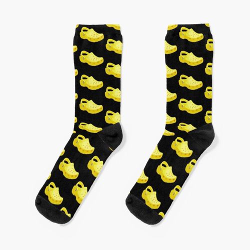 Chaussettes Taille Unique Crocs Sur Nouveauté Fantaisie Motif Fou Équipage Décontracté Pour Hommes Femmes
