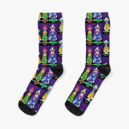 Chaussettes Taille Unique Killer Klowns De L'espace Nouveauté Fantaisie Motif Fou Équipage Décontracté Pour Hommes Femmes