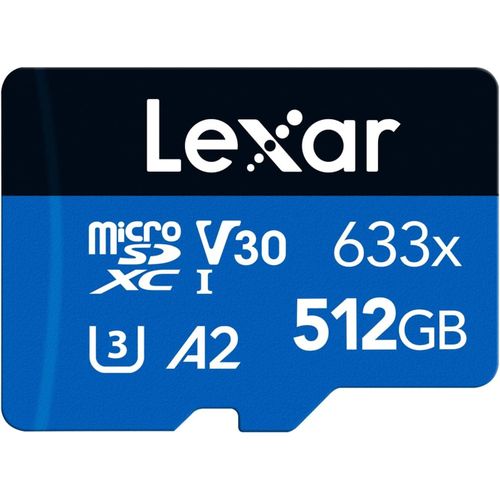 633X Carte Micro Sd 512 Go, Carte Microsdxc Uhs-I + Adaptateur Sd, Jusqu' 100 Mo/S En Lecture, A2, C10, U3, V30, Carte Tf Pour Smartphone/Tablette/Camra Surveillance (Lms0633512G[LOT6240276]
