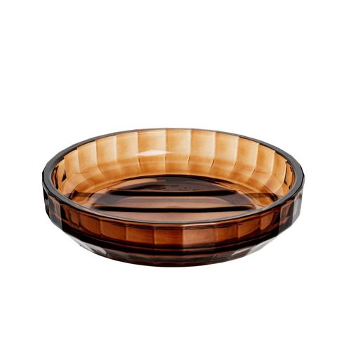 Porte savon en verre ambré
