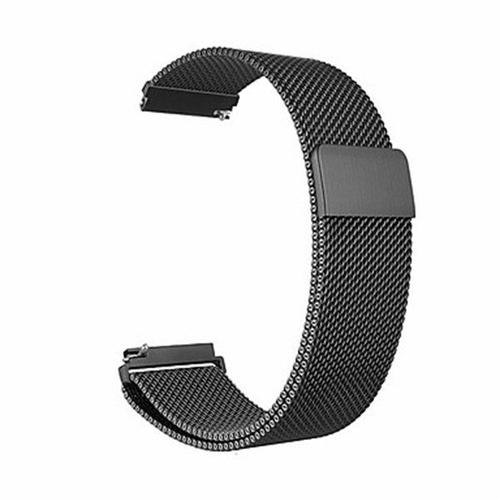 Bracelet Milanese Loop Fermoir Magnétique Pour Samsung Gear S2 E S2 Classic / Gear Sport - Noir