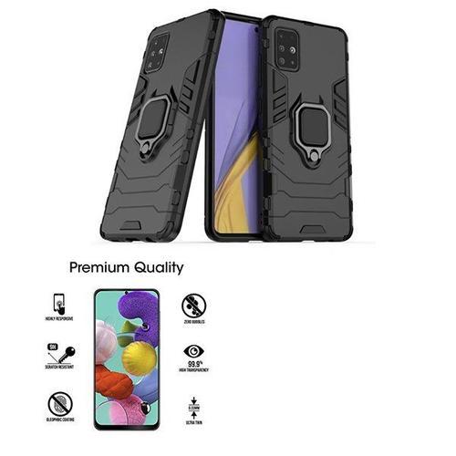 Kit De Verre Trempé 5d Full Cover + Coque 3x1 Military Defender Pour Samsung Galaxy A51 5g