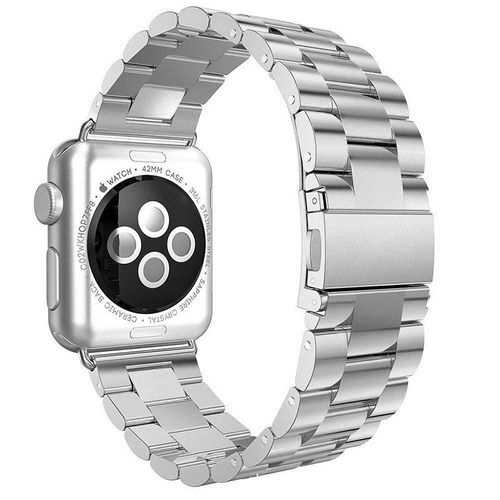 Bracelet Acier Stainless Lux + Outil Pour Apple Watch Series 4 - 44mm - Gris