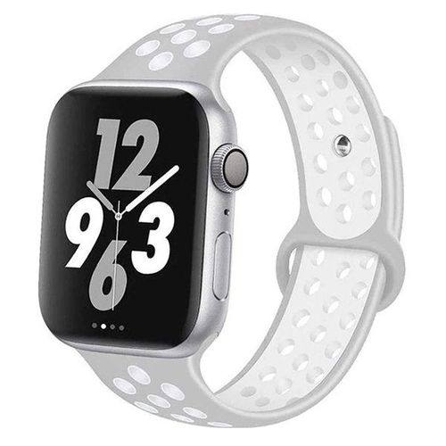 Bracelet Bicolore Sportstyle Pour Apple Watch Series 4 - 40mm - Gris / Blanc