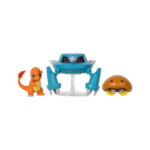 Pokémon - Pack 3 Figurines Battle Figure Set Kabuto, Salamèche & Métang