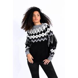 Pull jacquard losange femme hot sale