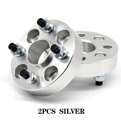 15 Mm P12x1,5 Argent - Adaptateur D'entretoise De Roue, 2 Pièces Pcd 4x100, Alésage Central 60.1mm, Flang 4 Cosse, Pour Voiture Universelle M12xp1.5 12xp1.25